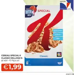 Mercatò Cereali special k classic kellogg's gr.450-€/kg 4.42 offerta