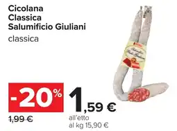 Carrefour Cicolana Classica Salumificio Giuliani offerta