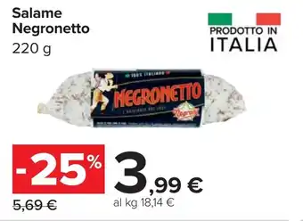 Carrefour Salame Negronetto offerta