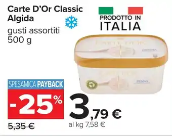 Carrefour Carte D'Or Classic Algida offerta