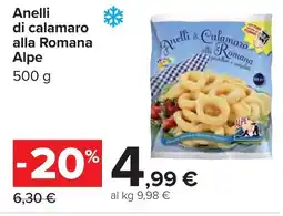 Carrefour Anelli di calamaro alla Romana Alpe offerta