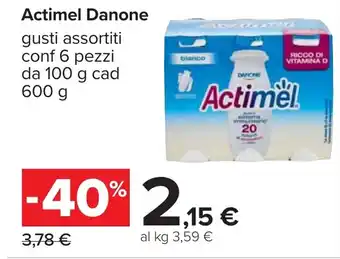 Carrefour Actimel Danone offerta