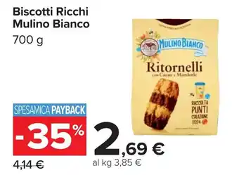 Carrefour Biscotti Ricchi Mulino Bianco offerta