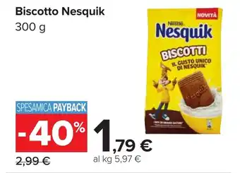 Carrefour Biscotto Nesquik offerta