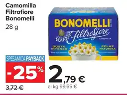 Carrefour Camomilla Filtrofiore Bonomelli offerta