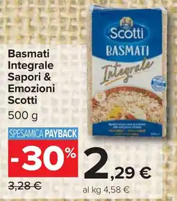 Carrefour Basmati Integrale Sapori & Emozioni Scotti offerta