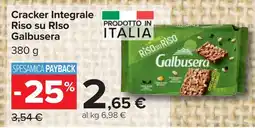 Carrefour Cracker Integrale Riso su Riso Galbusera offerta