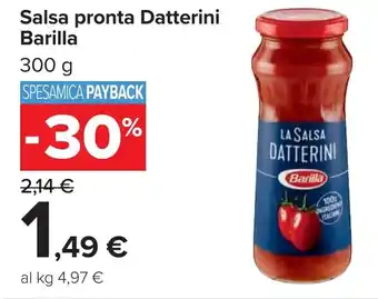 Carrefour Salsa pronta Datterini Barilla offerta