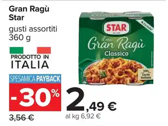 Carrefour Gran Ragù Star offerta