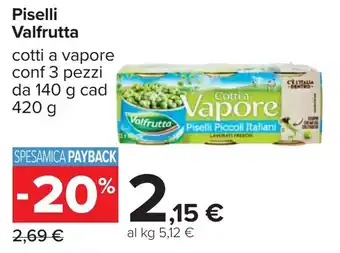 Carrefour Piselli Valfrutta offerta