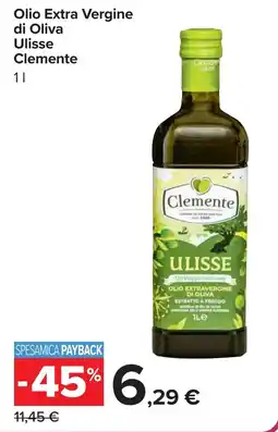 Carrefour Olio Extra Vergine di Oliva Ulisse Clemente offerta