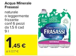 Carrefour Acqua Minerale Frasassi offerta