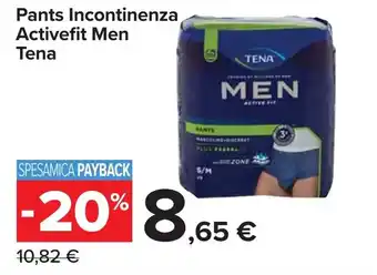 Carrefour Pants Incontinenza Activefit Men Tena offerta