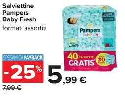 Carrefour Salviettine Pampers Baby Fresh offerta