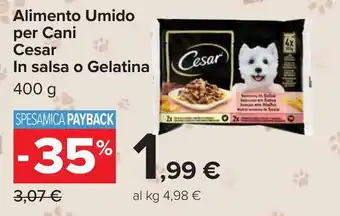 Carrefour Alimento Umido per Cani Cesar In salsa o Gelatina offerta