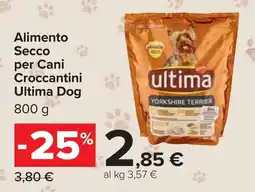 Carrefour Alimento Secco per Cani Croccantini Ultima Dog offerta