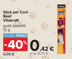 Carrefour Stick per Cani Beef Vitakraft offerta