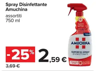 Carrefour Spray Disinfettante Amuchina offerta