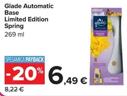 Carrefour Glade Automatic Base Limited Edition Spring offerta