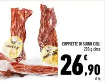 Conad Coppiette di suino cioli offerta