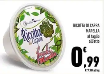 Conad Ricotta di capra marella offerta