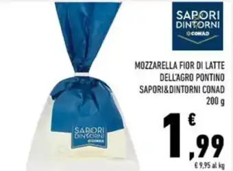 Conad Mozzarella fior di latte dell'agro pontino SAPORI&DINTORNI CONAD offerta