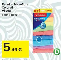 Carrefour Panni in Microfibra Colorati Vileda offerta