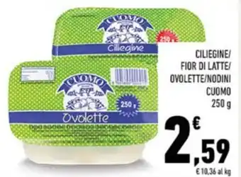 Conad Ciliegine/ fior di latte/ ovolette/nodini cuomo offerta