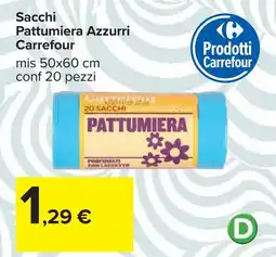 Carrefour Sacchi Pattumiera Azzurri Carrefour offerta