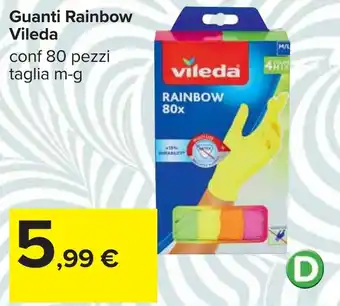 Carrefour Guanti Rainbow Vileda offerta