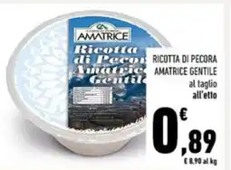 Conad Ricotta di pecora AMATRICE GENTILE offerta