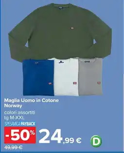 Carrefour Maglia Uomo in Cotone Norway offerta