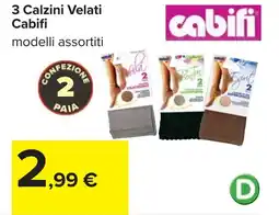 Carrefour 3 Calzini Velati Cabifi offerta