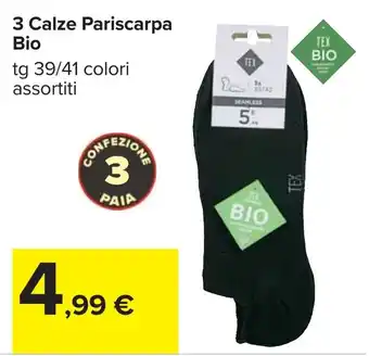 Carrefour 3 Calze Pariscarpa Bio offerta