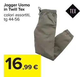 Carrefour Jogger Uomo in Twill Tex offerta