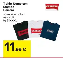 Carrefour T-shirt Uomo con Stampa Carrera offerta