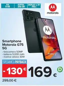 Carrefour Smartphone Motorola G75 5G offerta