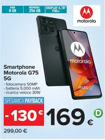 Carrefour Smartphone Motorola G75 5G offerta