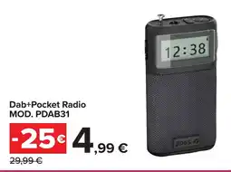 Carrefour Dab+Pocket Radio MOD. PDAB31 offerta