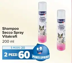 Carrefour Shampoo Secco Spray Vitakraft offerta