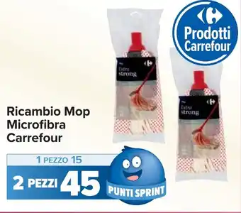 Carrefour Ricambio Mop Microfibra Carrefour offerta