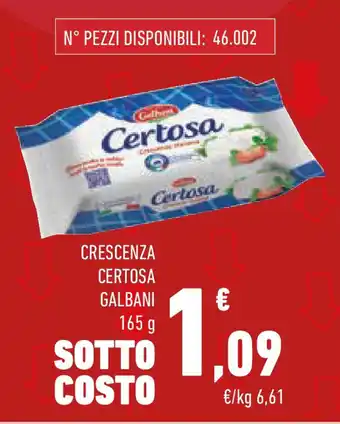 Conad Crescenza certosa GALBANI offerta