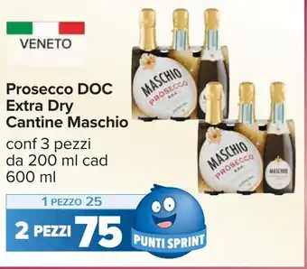 Carrefour Prosecco DOC Extra Dry Cantine Maschio offerta