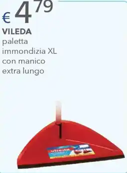 Acqua & Sapone VILEDA paletta immondizia XL con manico extra lungo offerta