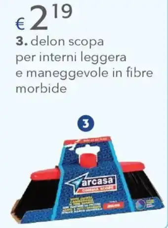 Acqua & Sapone ARCASA delon scopa per interni leggera e maneggevole in fibre morbide offerta