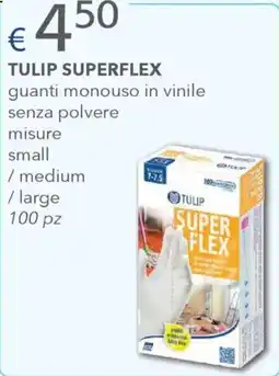 Acqua & Sapone TULIP SUPERFLEX guanti monouso in vinile senza polvere misure offerta