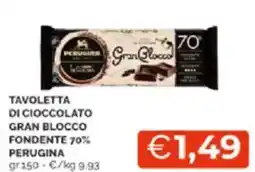 Mercatò Tavoletta di cioccolato gran blocco fondente 70% perugina offerta