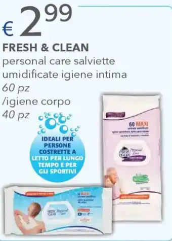 Acqua & Sapone FRESH & CLEAN personal care salviette umidificate igiene intima offerta