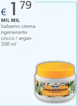 Acqua & Sapone MIL MIL balsamo crema rigenerante cocco / argan offerta