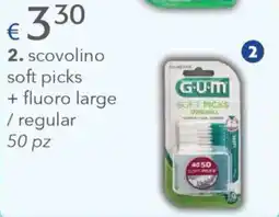 Acqua & Sapone GUM scovolino soft picks + fluoro large / regular offerta